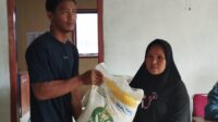 Sejumlah 396 KPM Sumanda Antusias Terima Beras Bantuan.