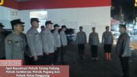 Cegah Gangguan Kamtibmas Kapolsek Talang padang gelar apel gabungan