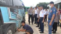 Polres Pringsewu, Dinas Perhubungan dan Jasa Raharja Inspeksi Keselamatan Angkutan Lebaran*