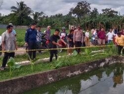 Seorang Balita di Pringsewu Lampung, ditemukan Tewas Mengambang di Kolam